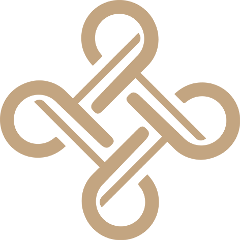 logo del beb Benedamò, rappresenta un nodo infinito di colore oro