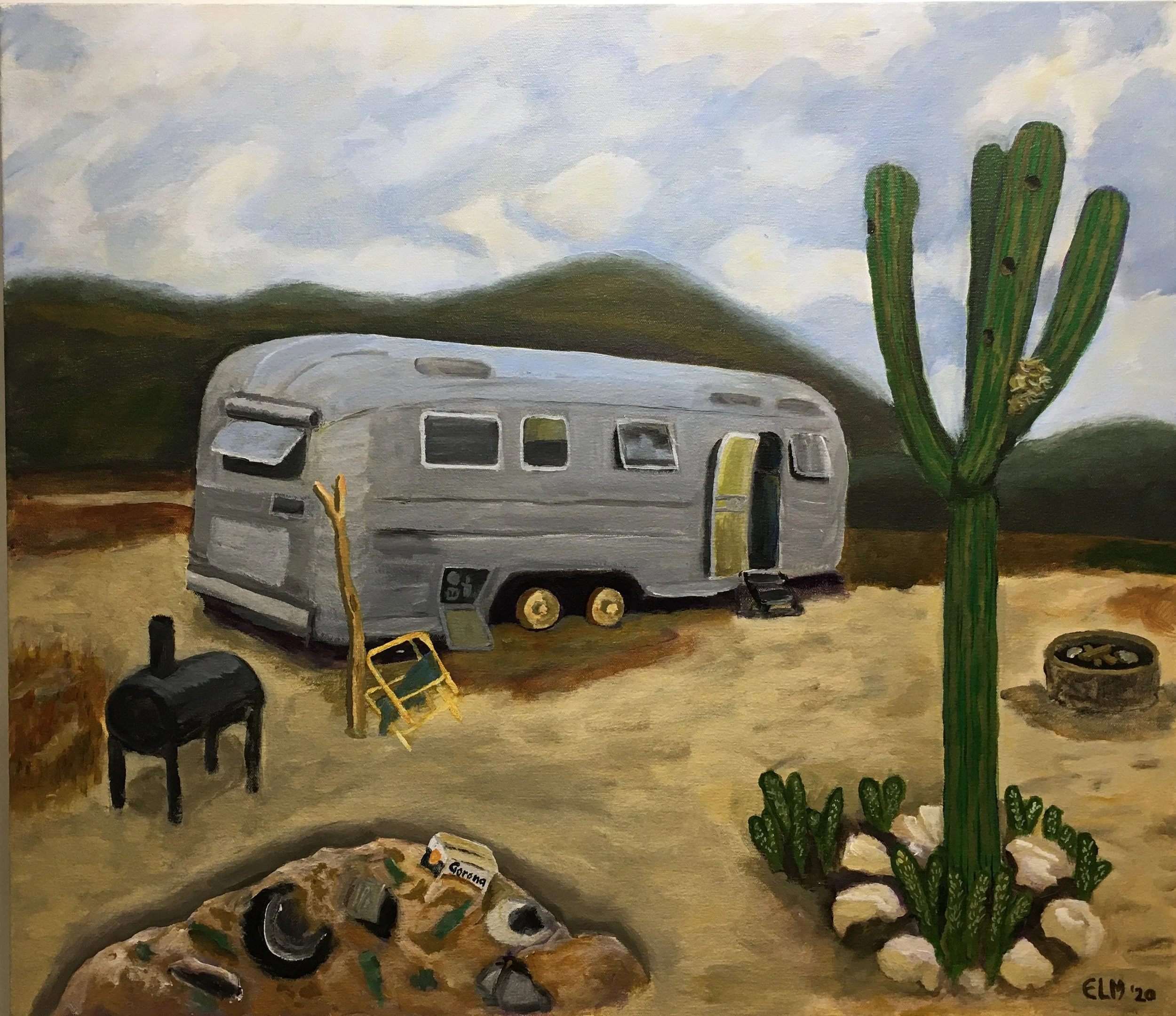 Airstream, acrylic on canvas, 26" X 30"