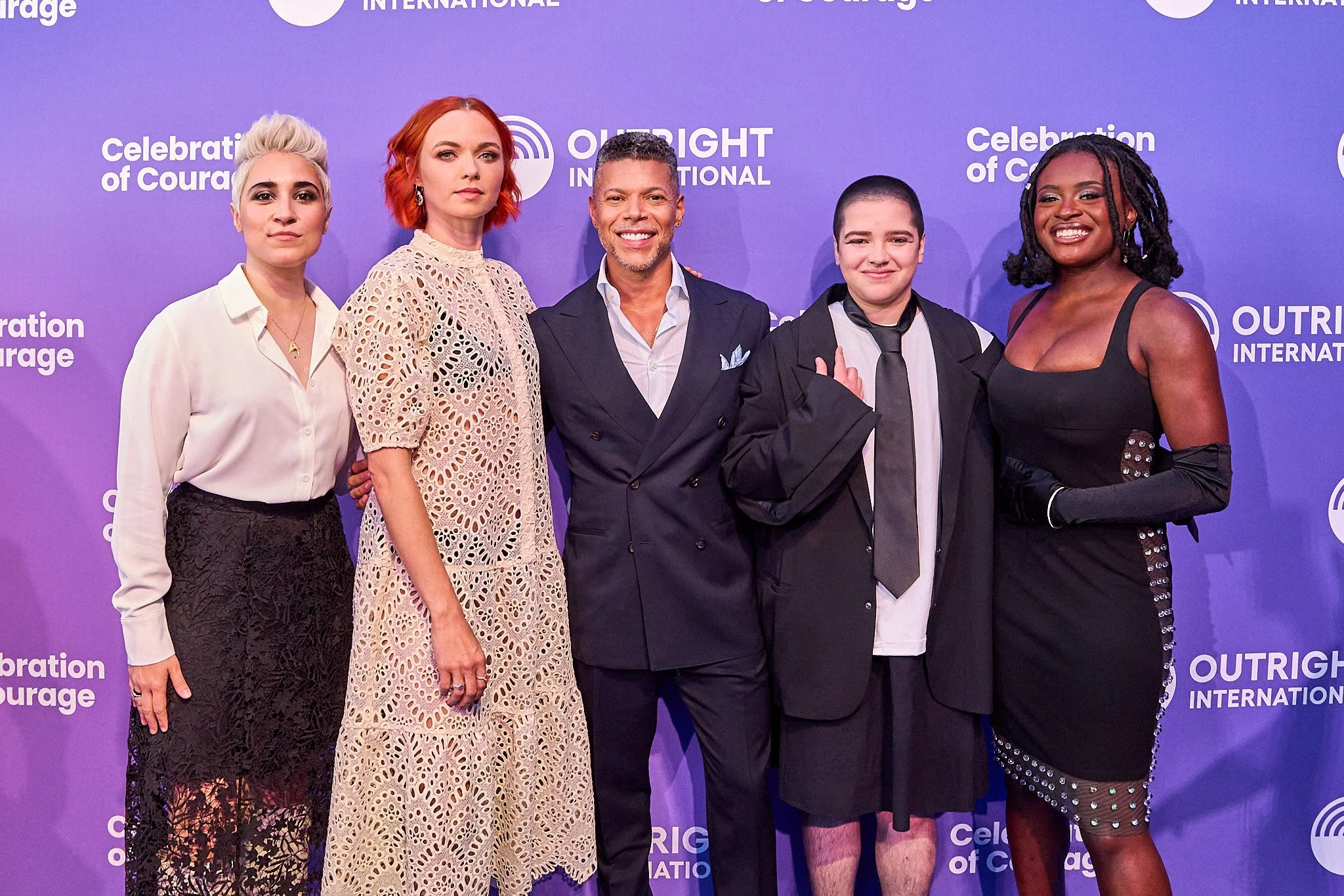 Wilson Cruz and Star Trek cast members at Outright International Celebration of Courage gala, photographed by Arsen Vasquez Photography
