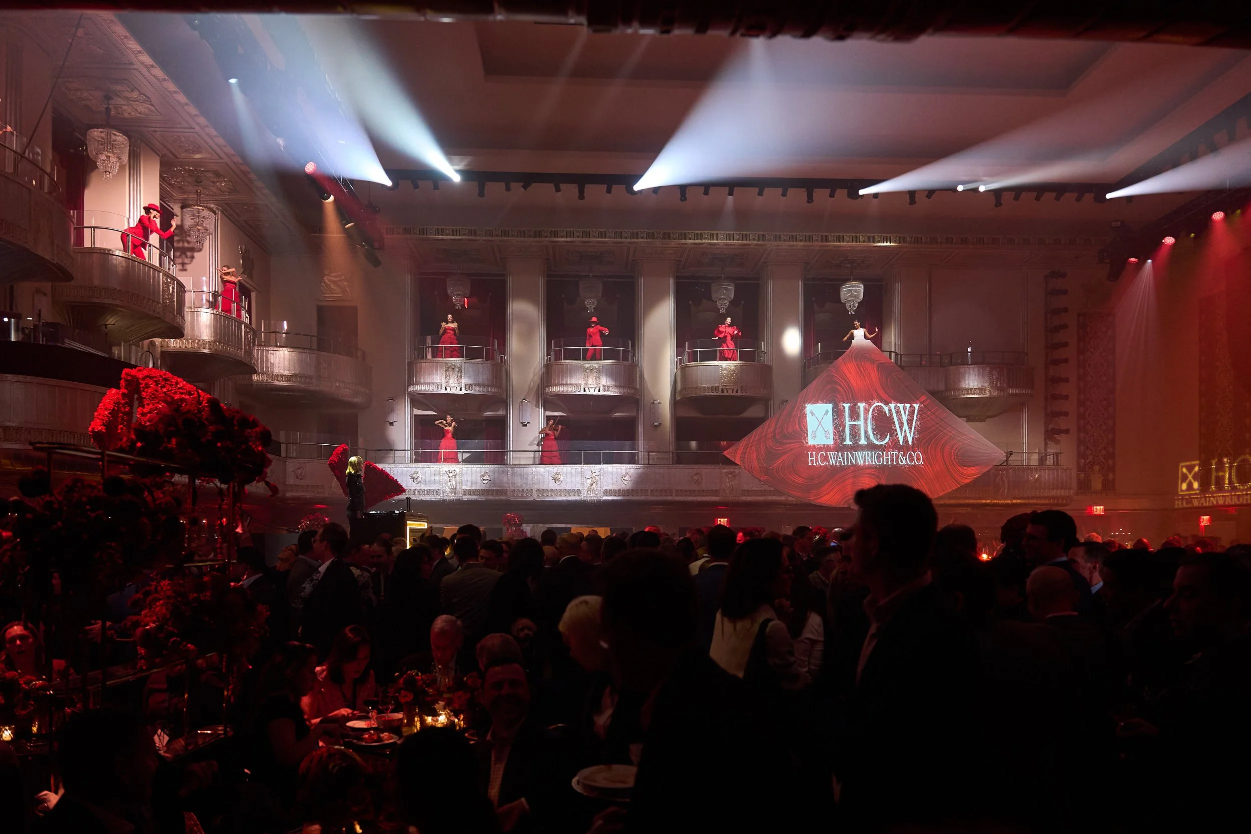 HC Wainwright corporate gala event with stage lighting, photographed by Arsen Vasquez Photography New York