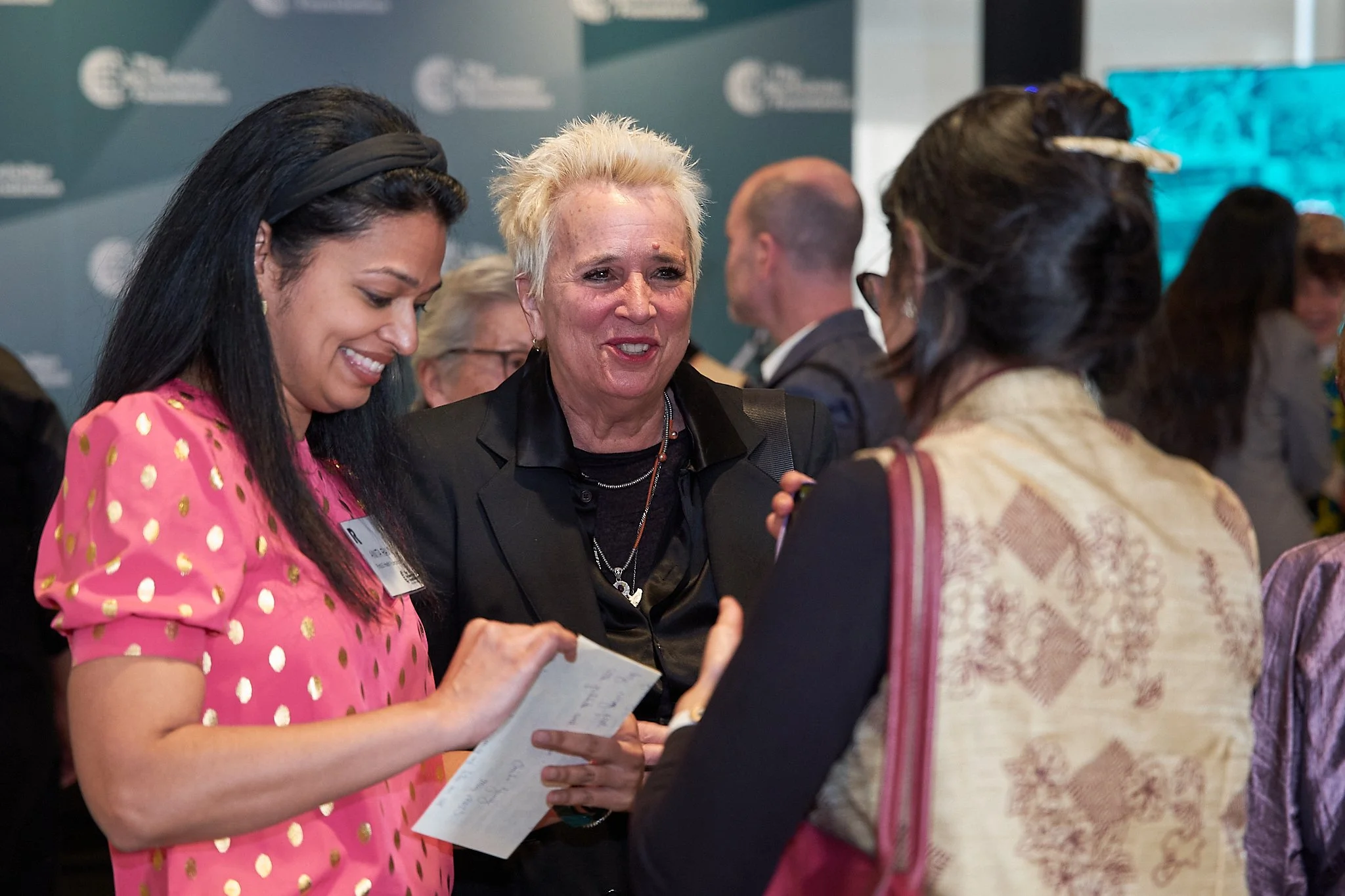 Eve Ensler speaking at Rockefeller Foundation event, photographed by Brooklyn photographer Arsen Vasquez 