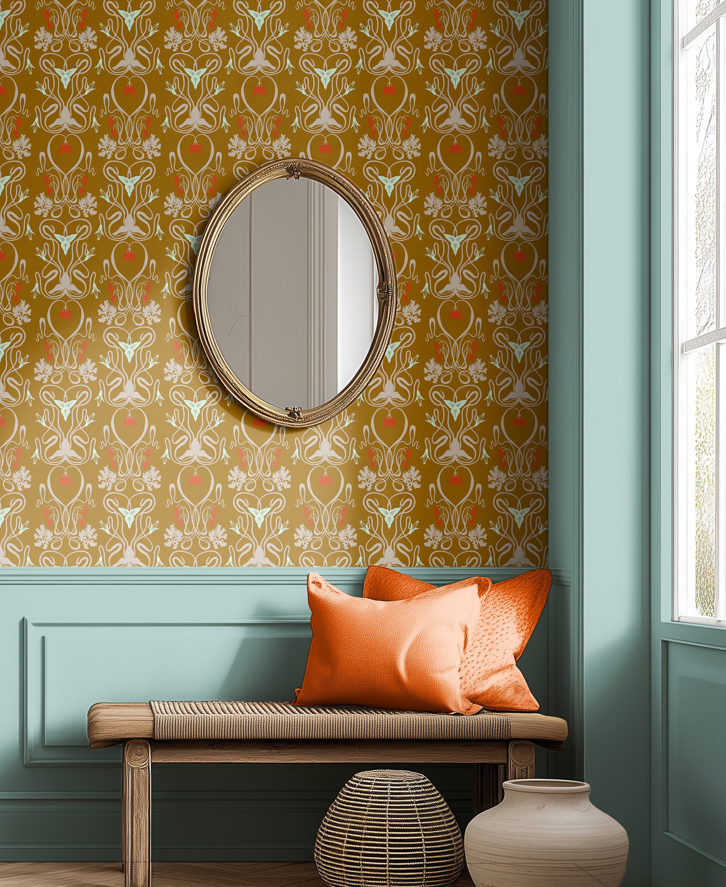 ENTRYWAY WALLPAPER MOCKUP WITH WAINSCOTTING AND BENCH 11 copy-vert.jpg