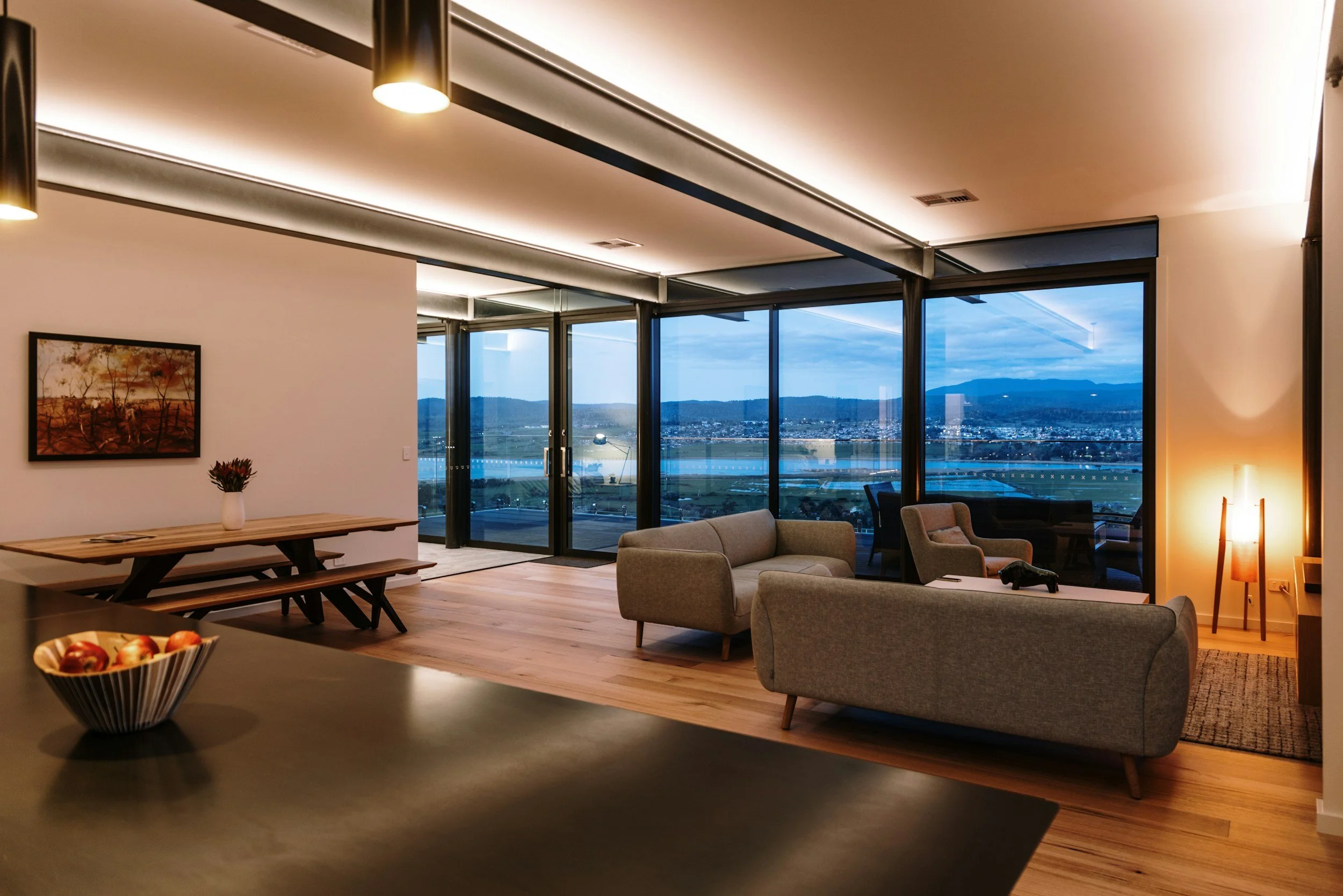 Modern living room lighting