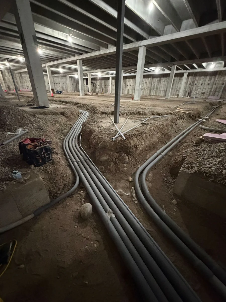 Commercial grade and new home electrical installation and trenching by Stone Hill Electric