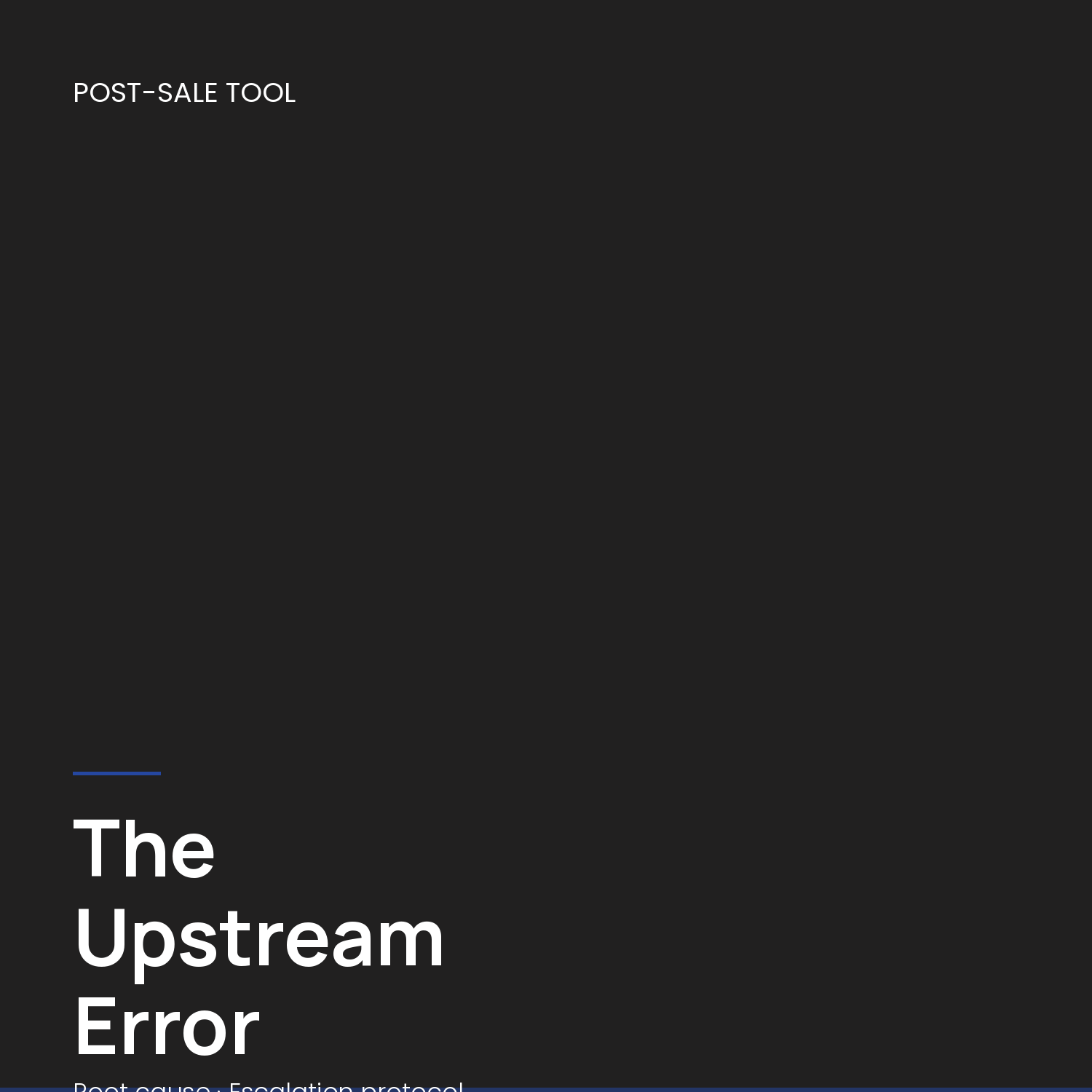 The Upstream Error