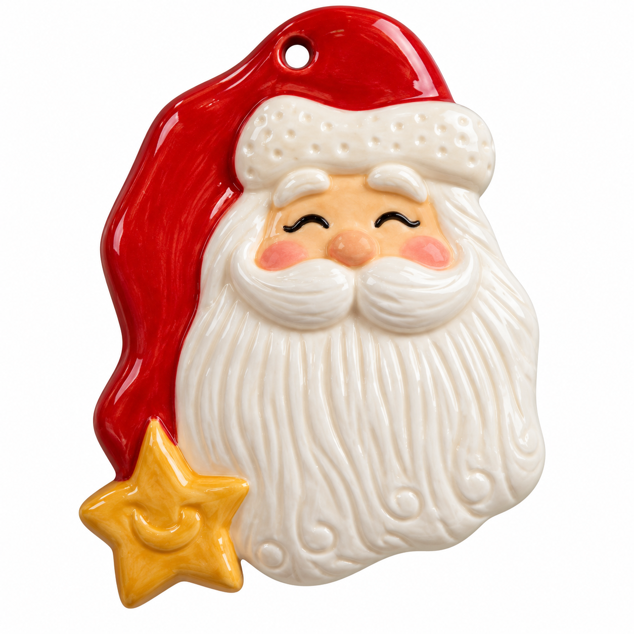 Glossy Santa Face Ornament.png
