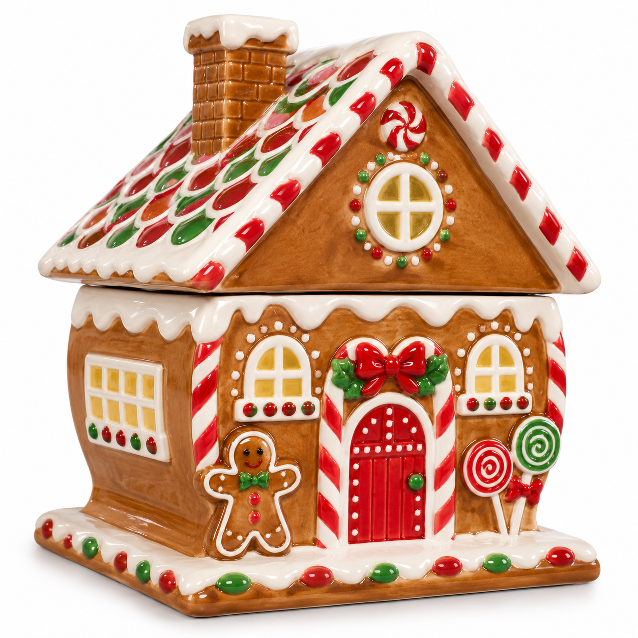 Glossy Gingerbread House Cookie Jar.png