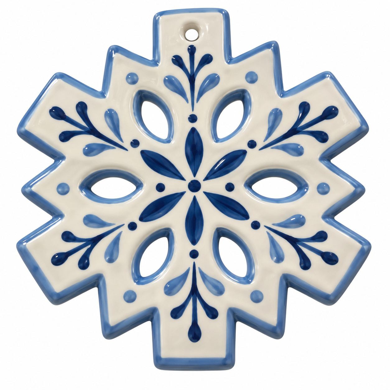 Blue-and-White Ceramic Snowflake Ornament.png