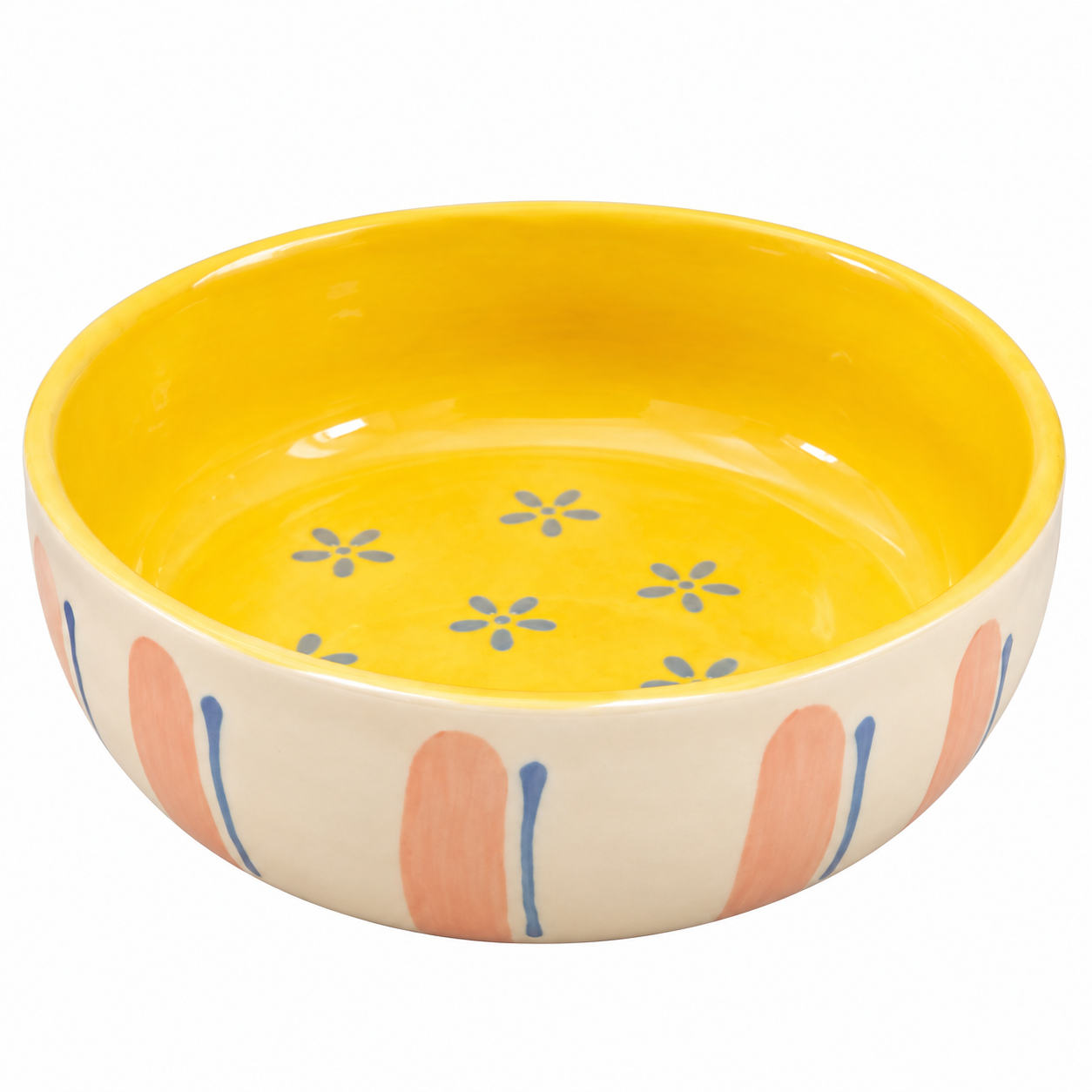 Glossy Floral Bowl with Painted Arches.png