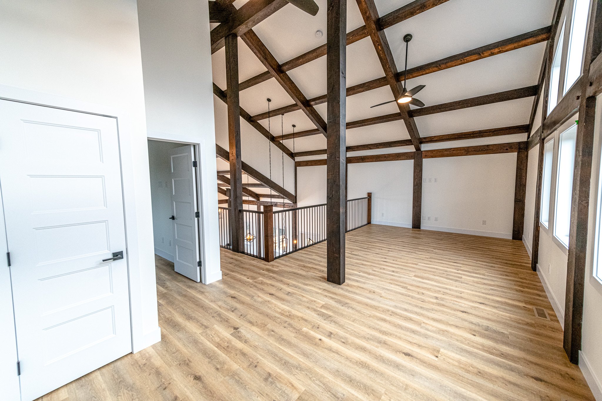 Timber framed home with mezzanine