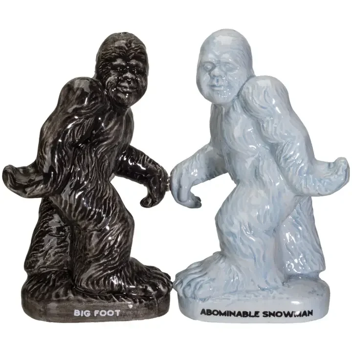 Bigfoot and Yeti Ceramic Salt and Pepper Shaker Set