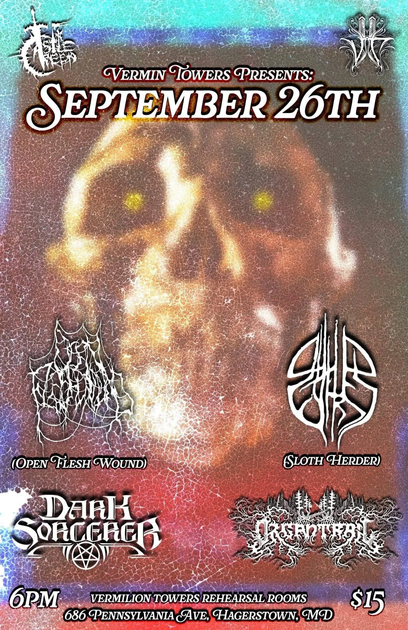 Vermin Towers Presents: Organ Trail, Dark Sorcerer, Sloth Herder & Open Flesh Wound
