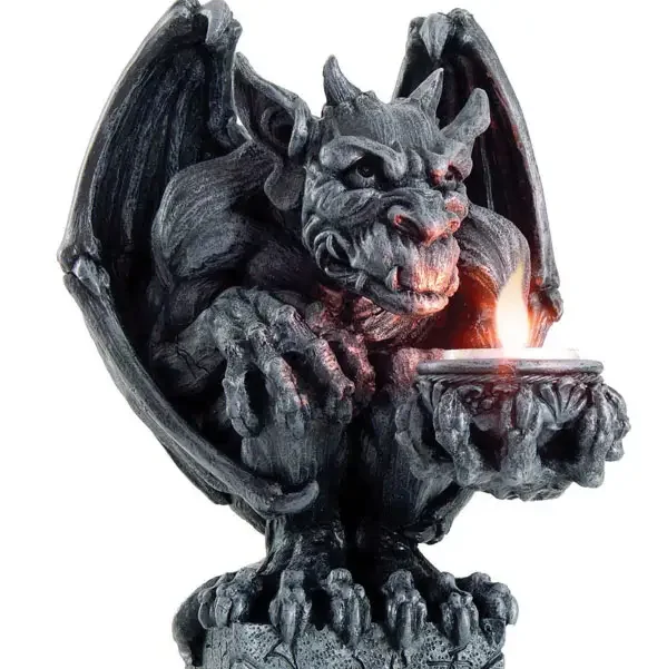 Gargoyle Resin Tea Light Holder