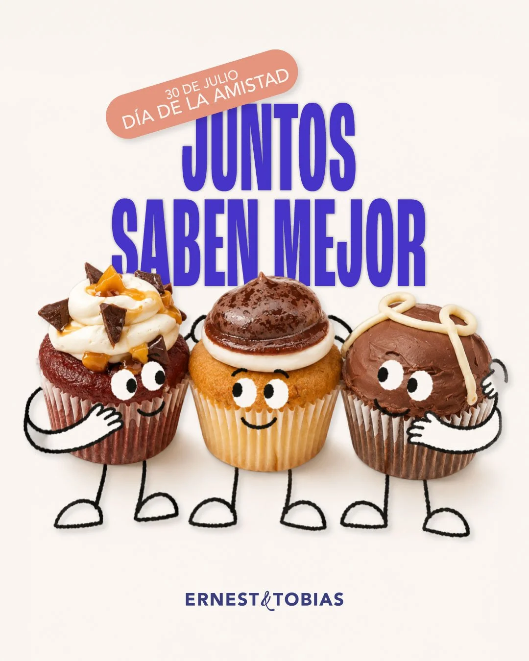 3x2 en todos nuestros bollitos. 🧁 🧁 🧁 

Celebramos el poder de la amistad con una promo muy especial. ✨ 

&iquest;A qui&eacute;n pasas hoy por un postrecito? 🙋&zwj;♂ 🙋&zwj;♀️ 

#ErnestYTobias #D&iacute;aDeLosAmigos #Bollitos #FriendshipDay #Post