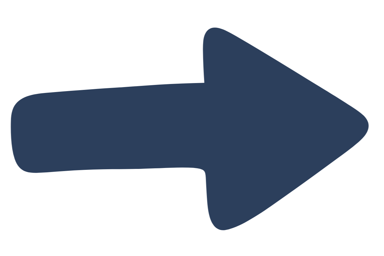 Dark blue right-pointing arrow sign.