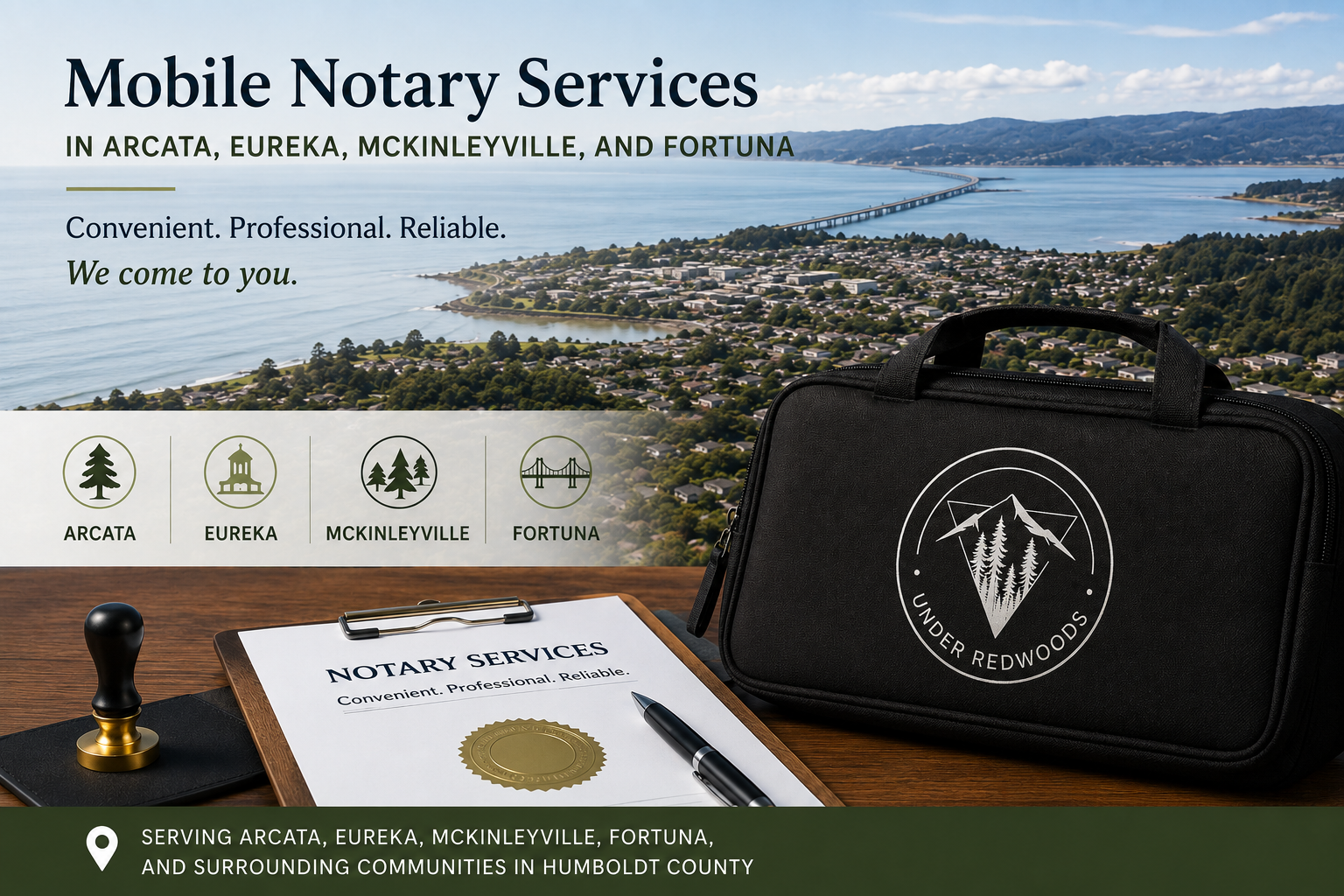 Mobile Notary Services in Arcata, Eureka, McKinleyville, and Fortuna
