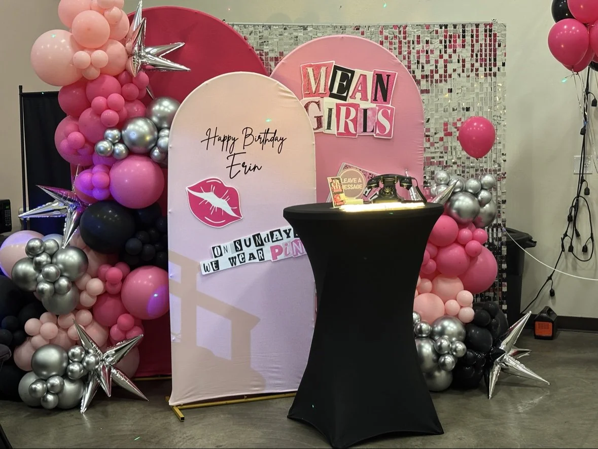 Photo backdrop at an event