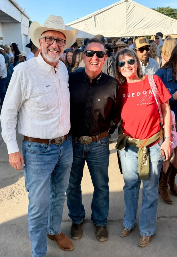Russ Wenham running for Redding City Council 2026 with 2 friends in the community