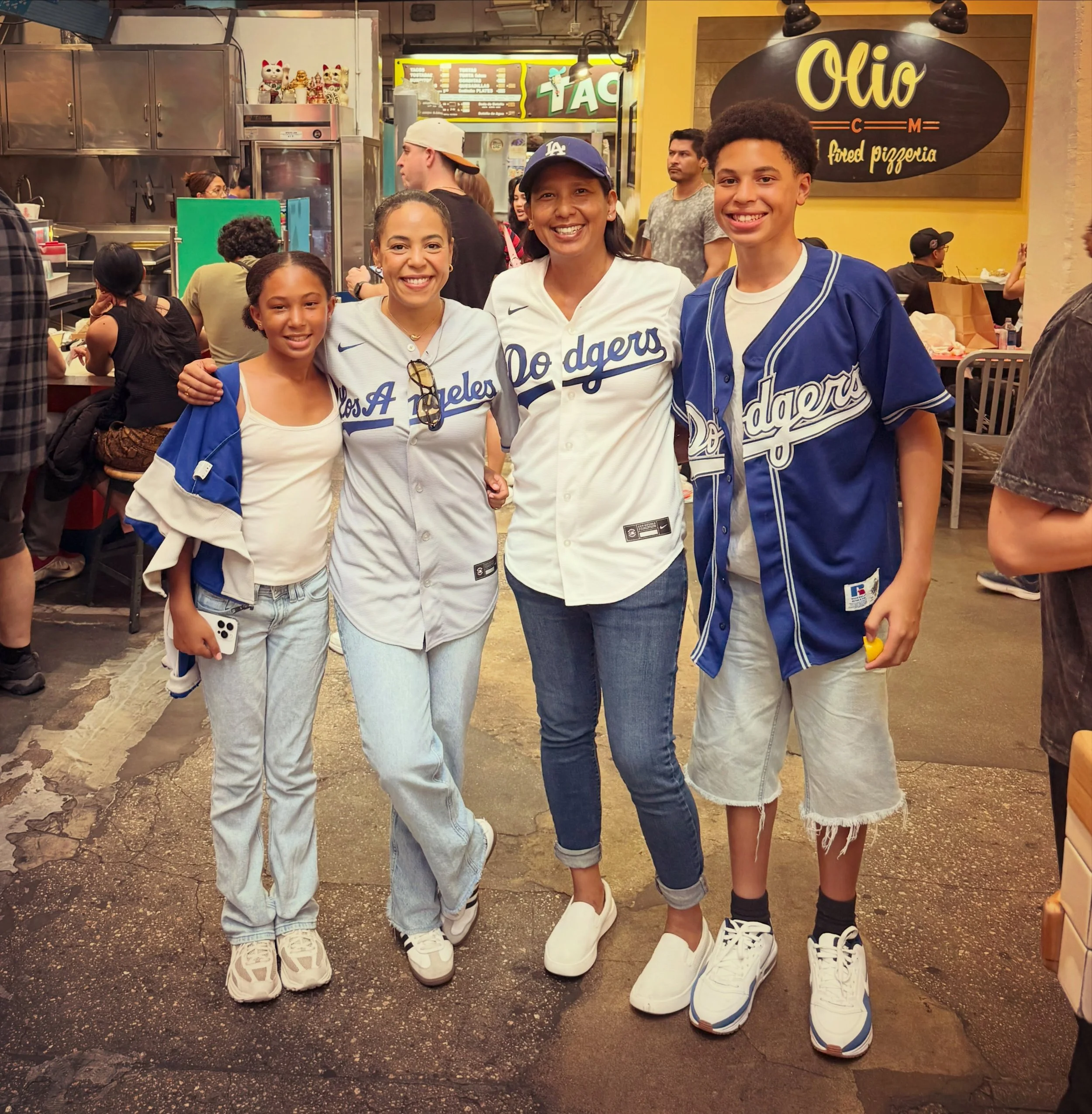 FULL CIRCLE. 💙⚾️

My kid is wearing the first Dodgers jersey I ever owned &mdash; it&rsquo;s over 25 years old!🥹

Same jersey. Different generation. A whole new set of memories. ❤️

And somehow, our first game back had to be Kik&eacute; &amp; Andy 