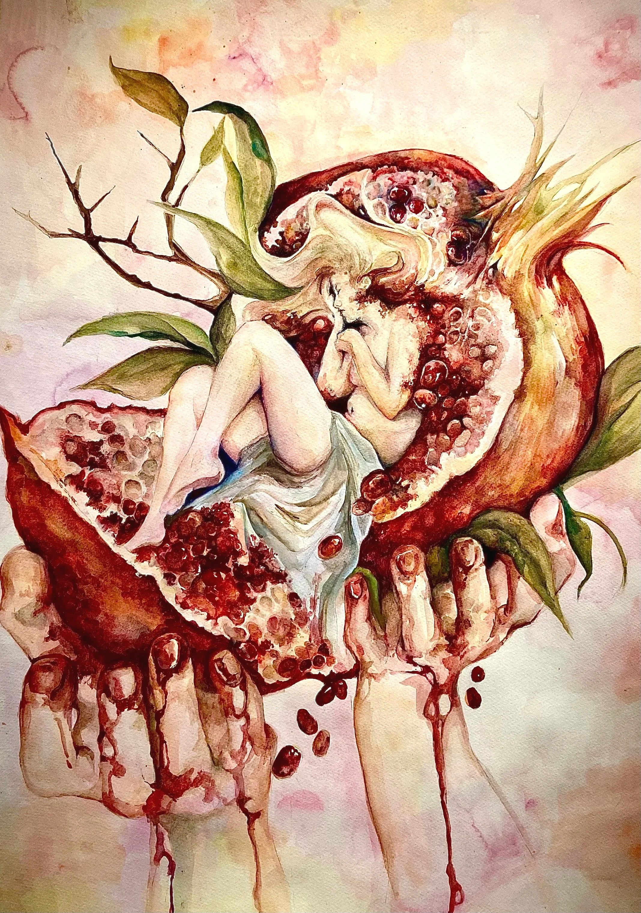 Persephone's Cage. 22 x 30. 2024.