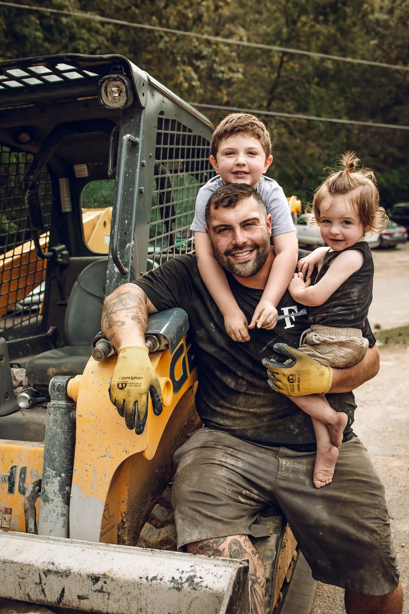 Sami Haboush, owner/ operator of The Foundation Specialists LLC with his Children