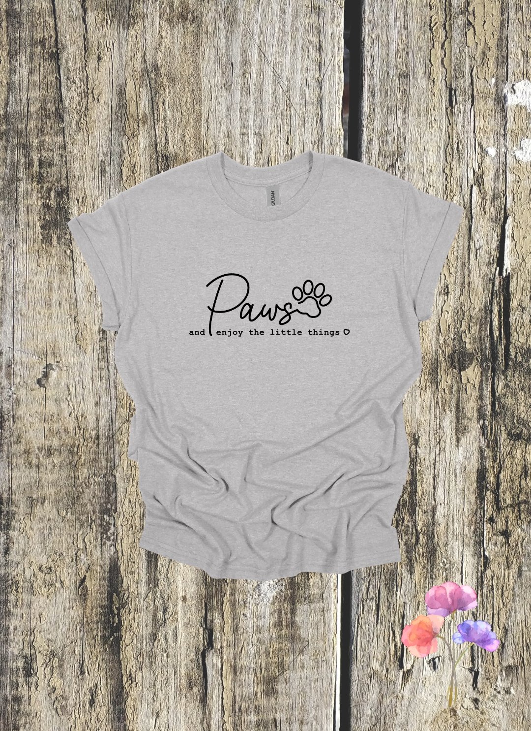 Paws and Enjoy the Little Things Tee