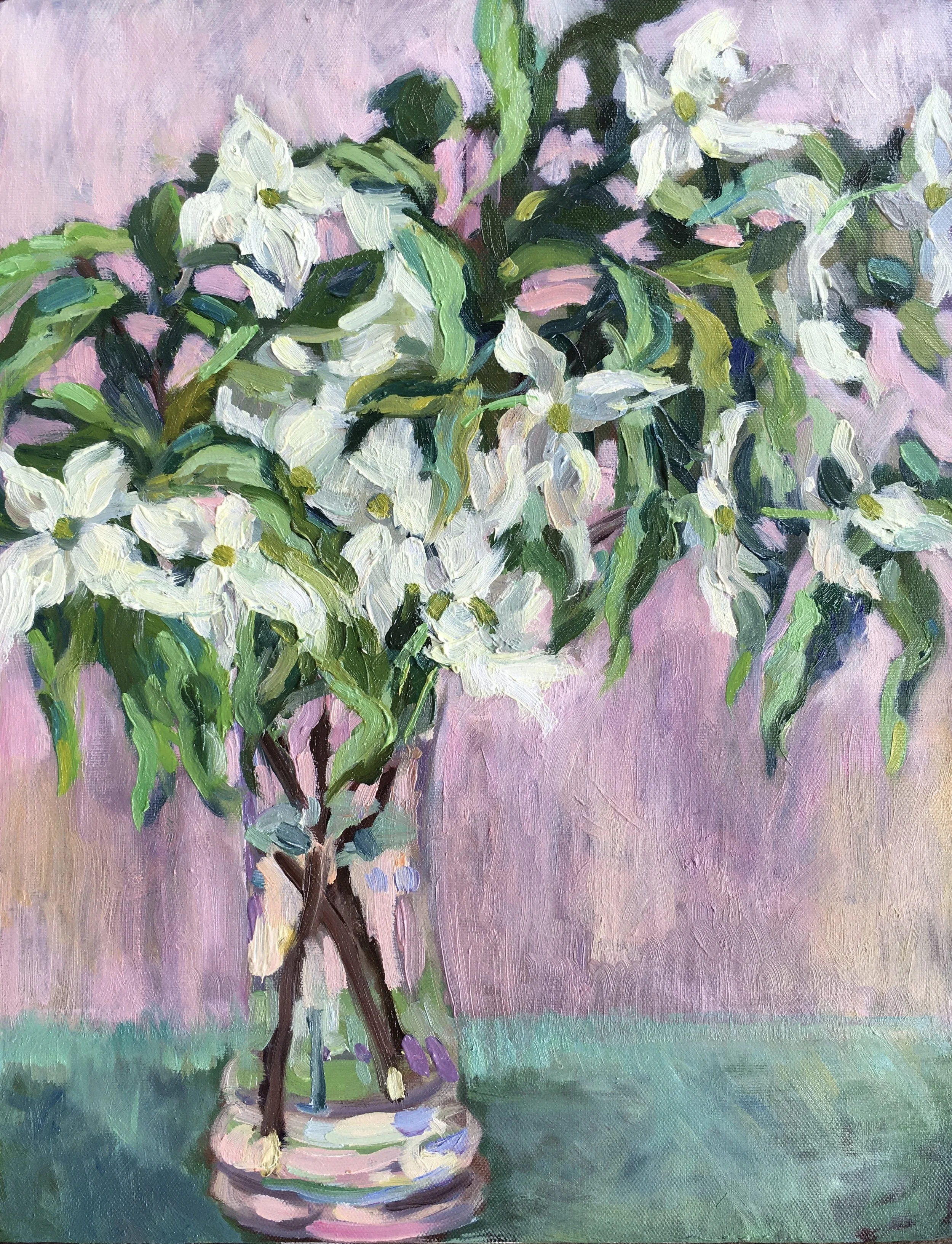 Lily White, 16.1" x 12.5", Oil on canvas