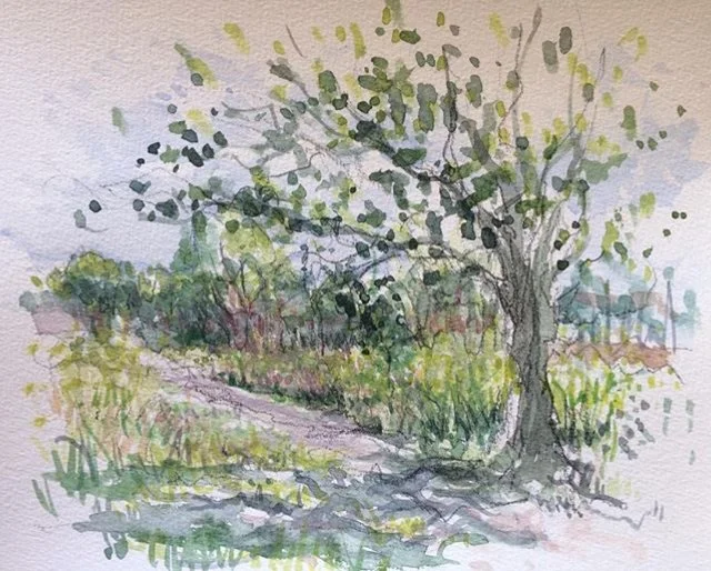 Solitude, Watercolour on paper