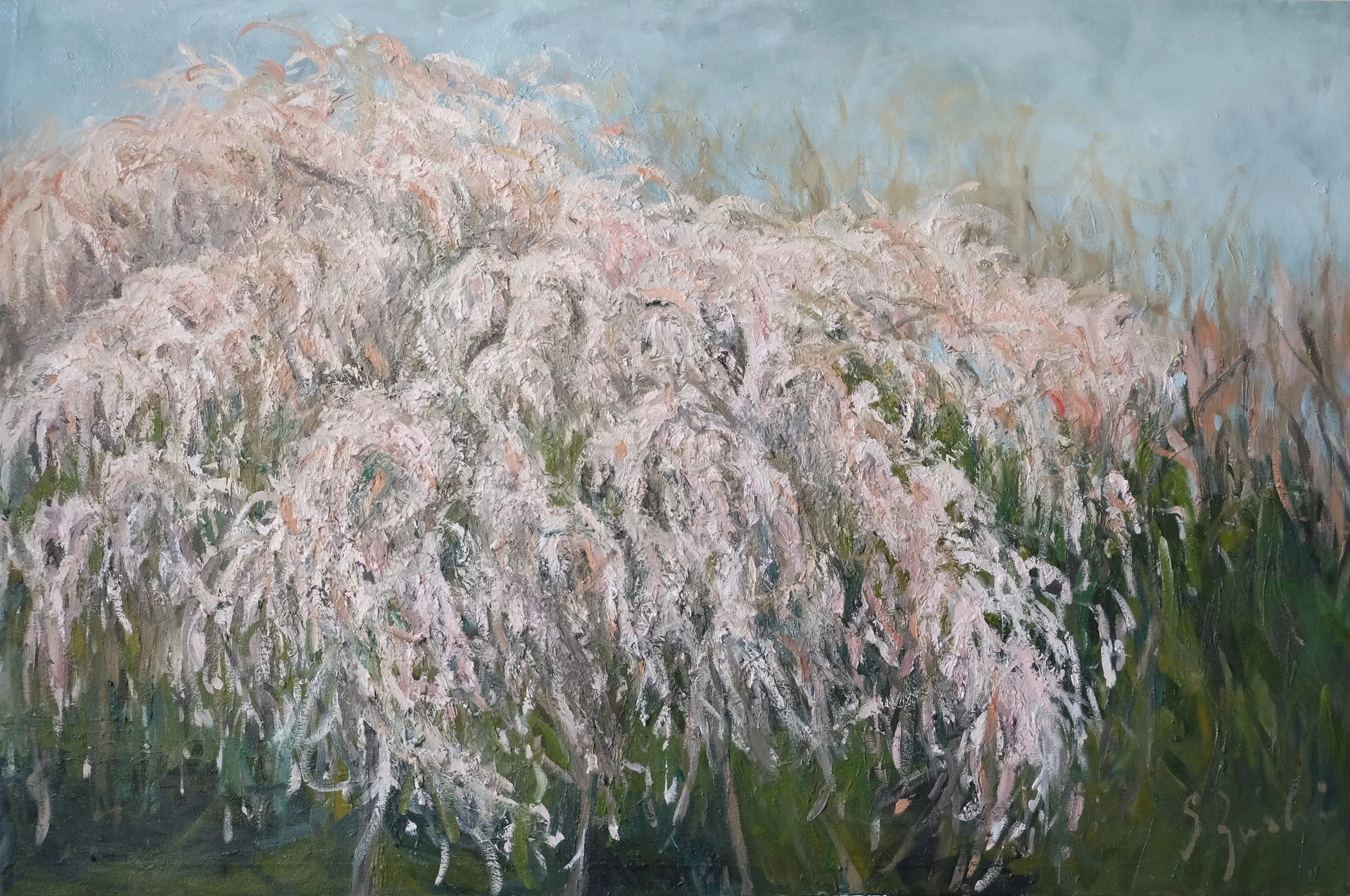 Shidare II, 59" x 39", Oil on canvas, SOLD