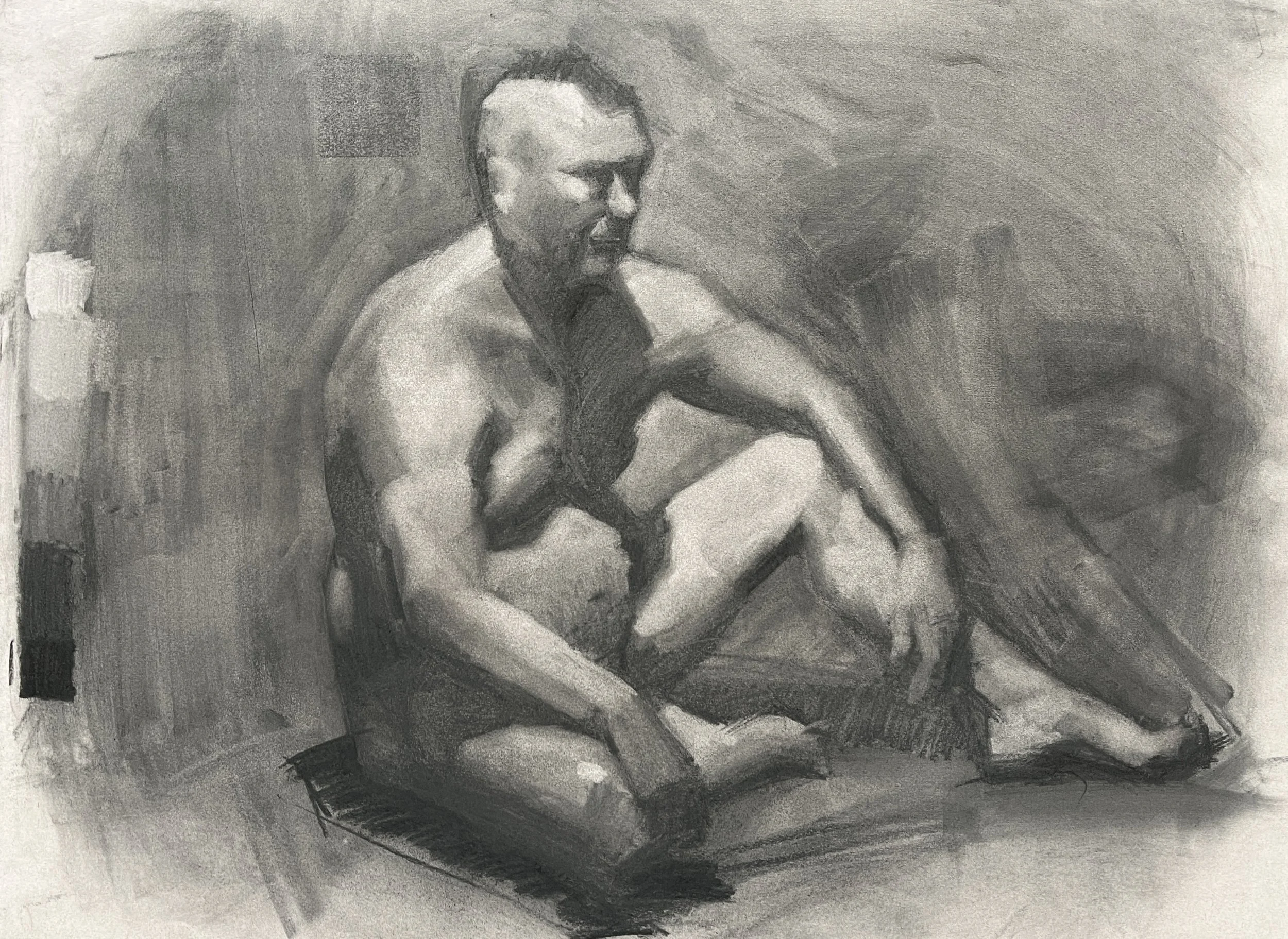 Ryan Setaed, 25 x 19, Charcoal on paper
