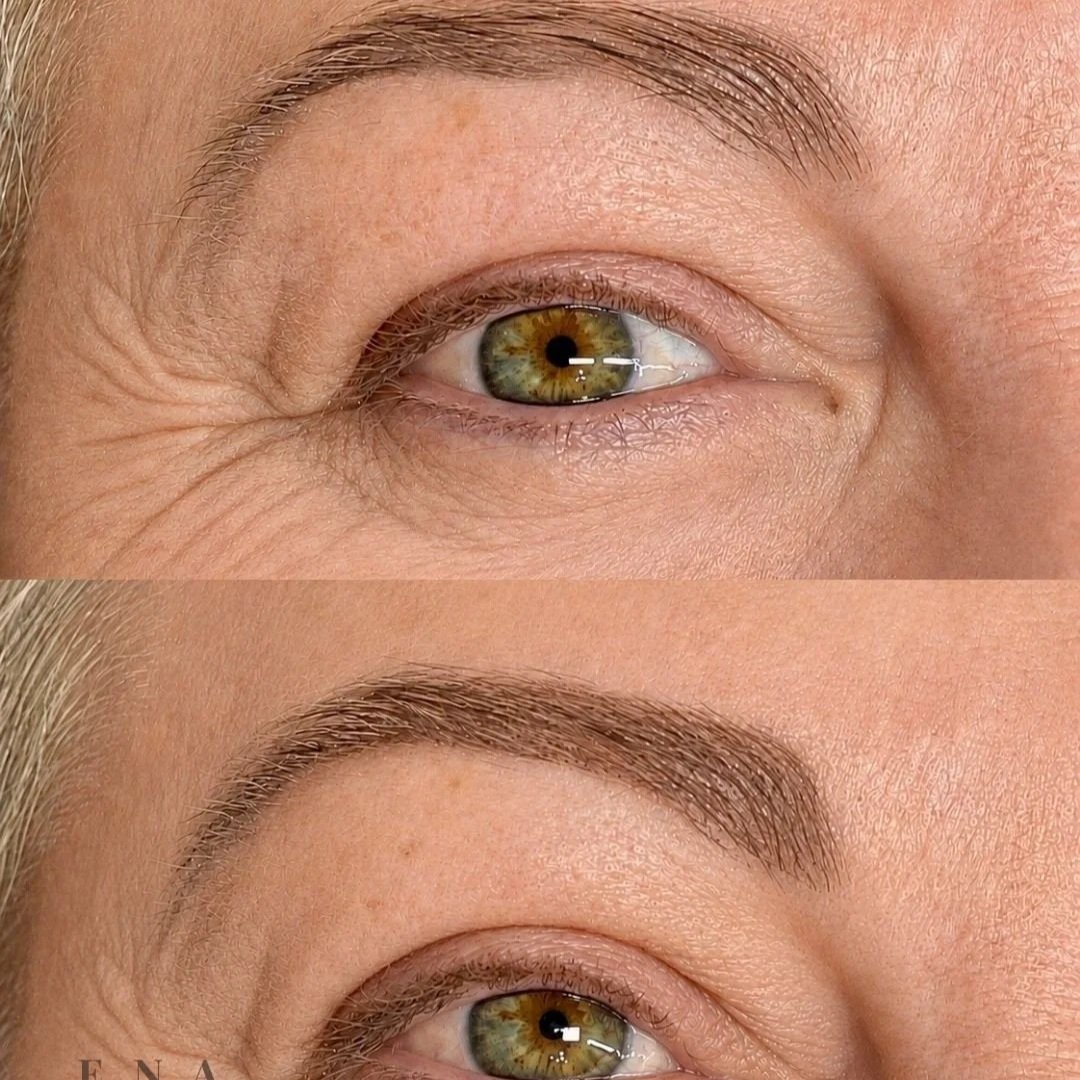 Eyebrow color correction fixes faded or discolored permanent makeup