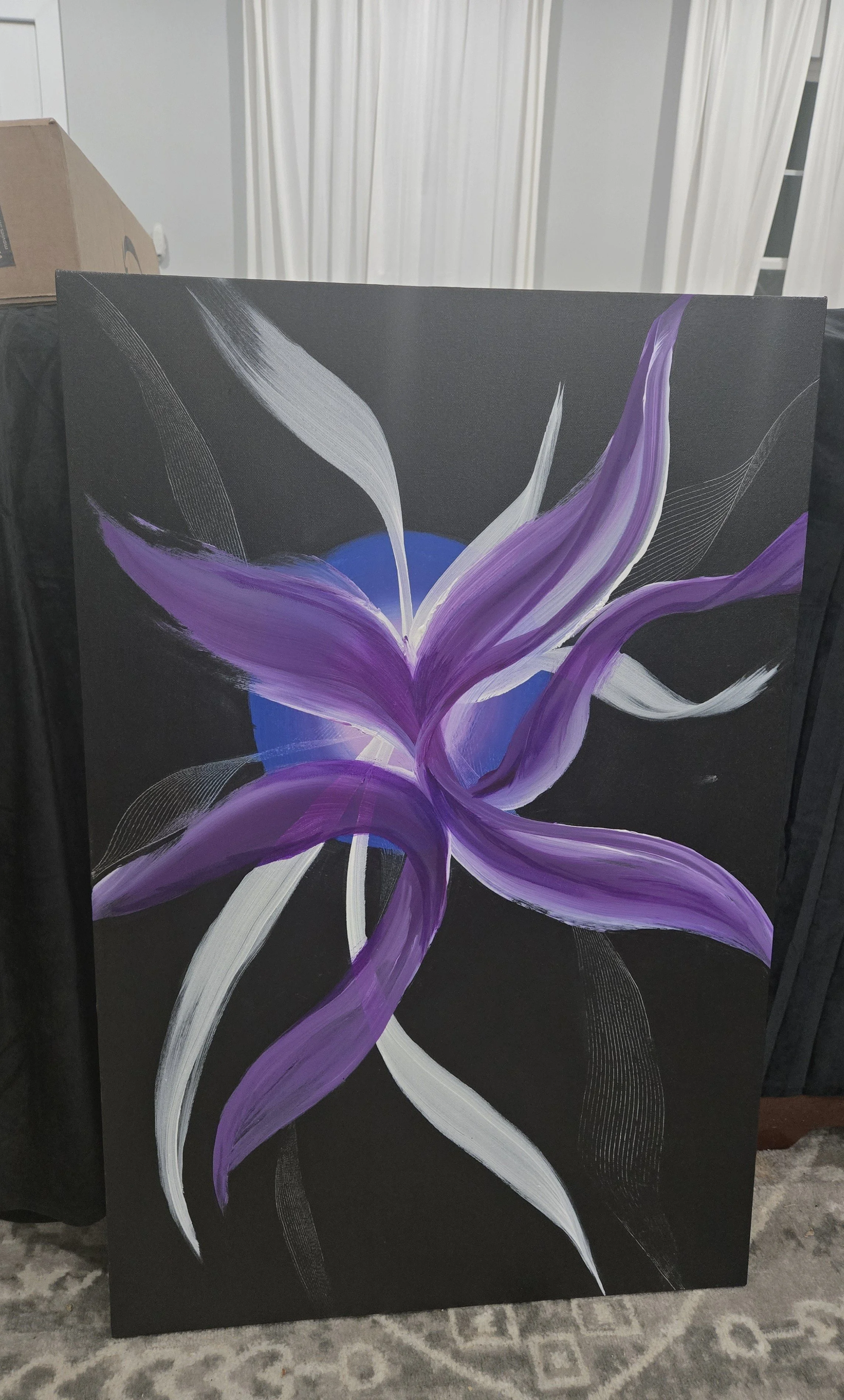 16 x 20 Purple blue moon Acrylic Canvas