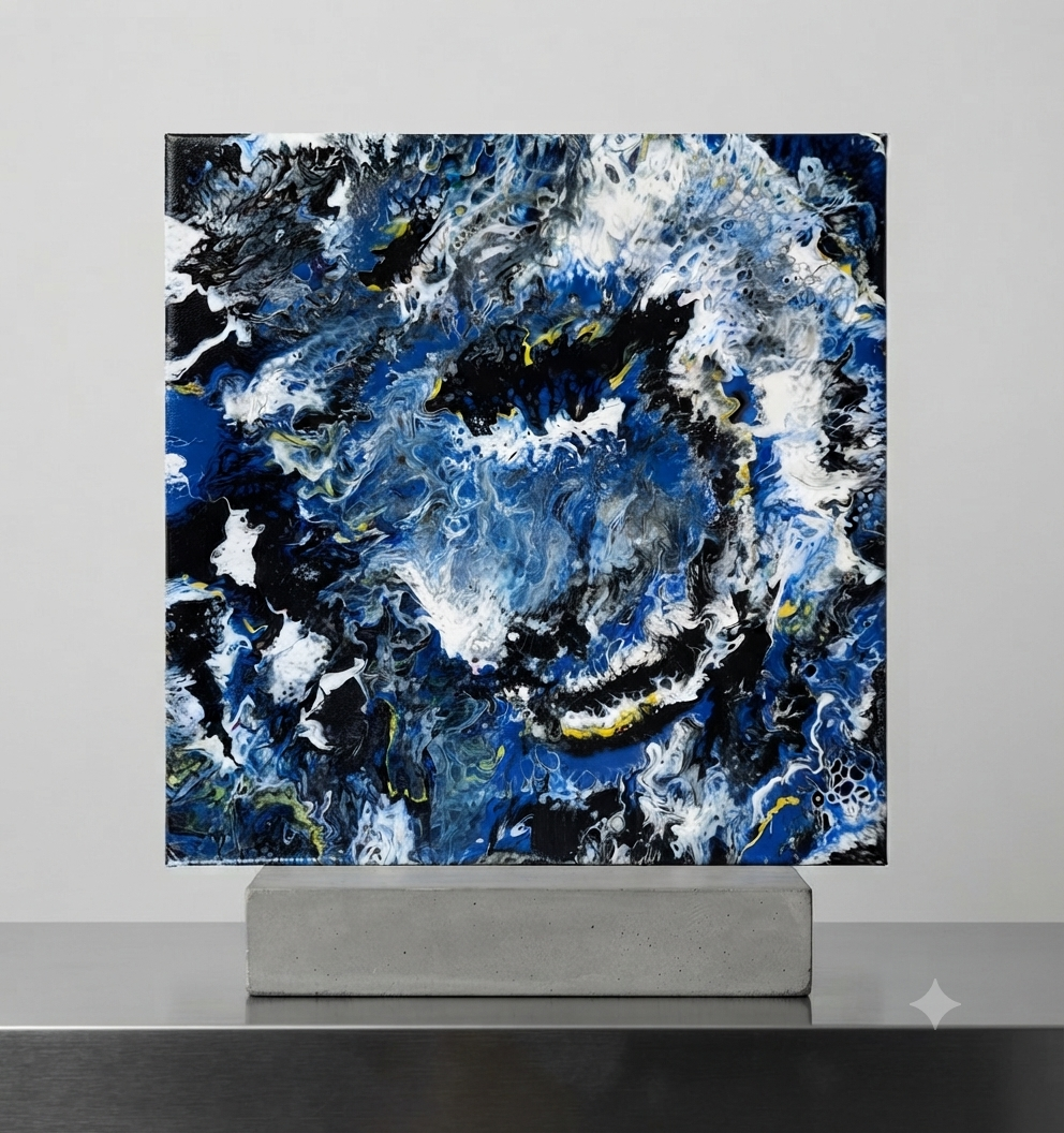12 x 12 Dark Blue Black white space