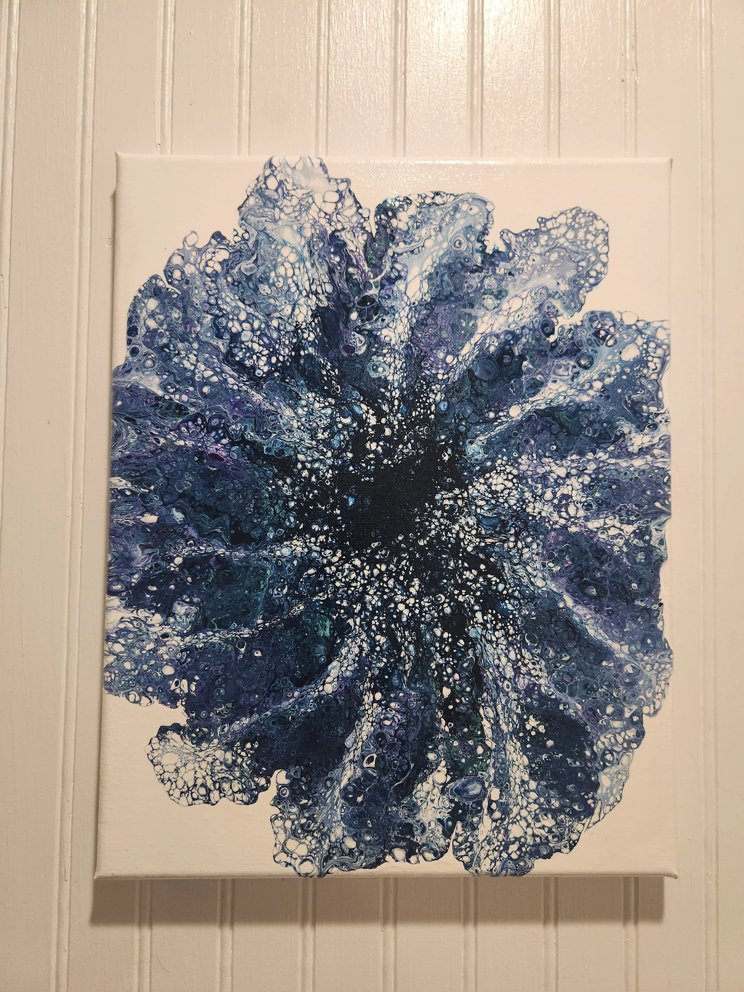 Celestial Blue Acrylic Pour Art