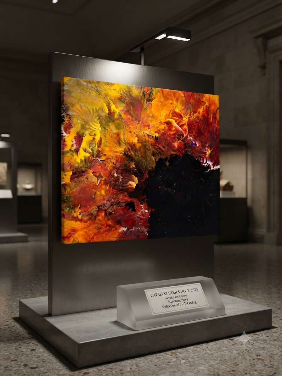16 x 20 Fire and black hole art
