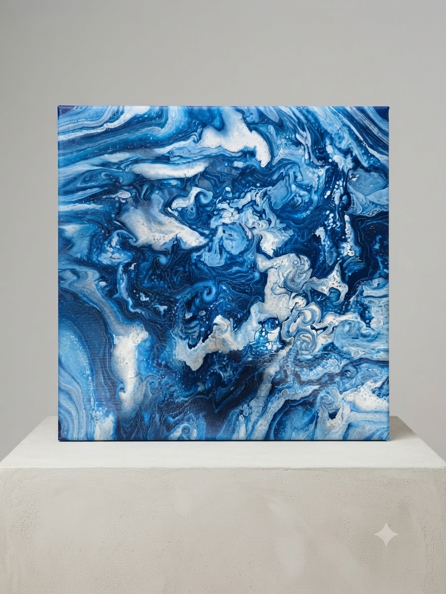 12 x 12 blue cloud art