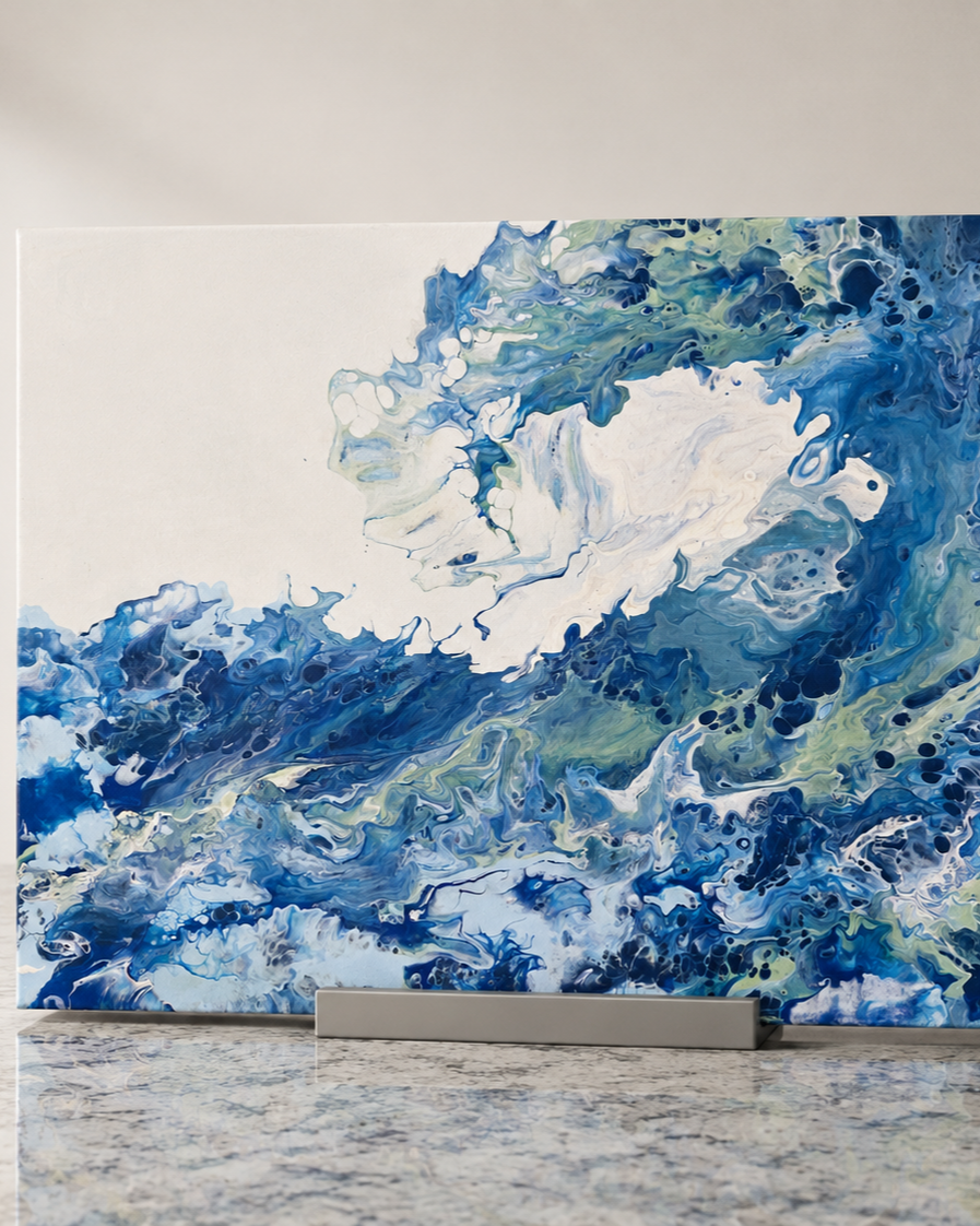 16 x 20 Seafoam Waves Acrylic Canvas