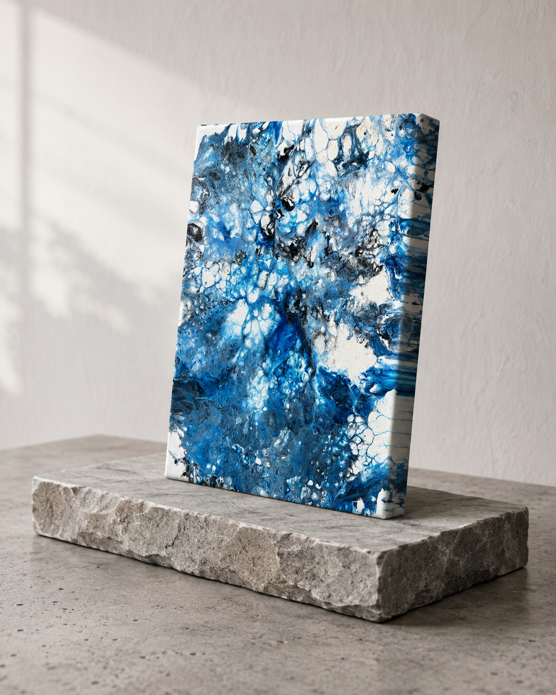 11 x 14 blue and white art