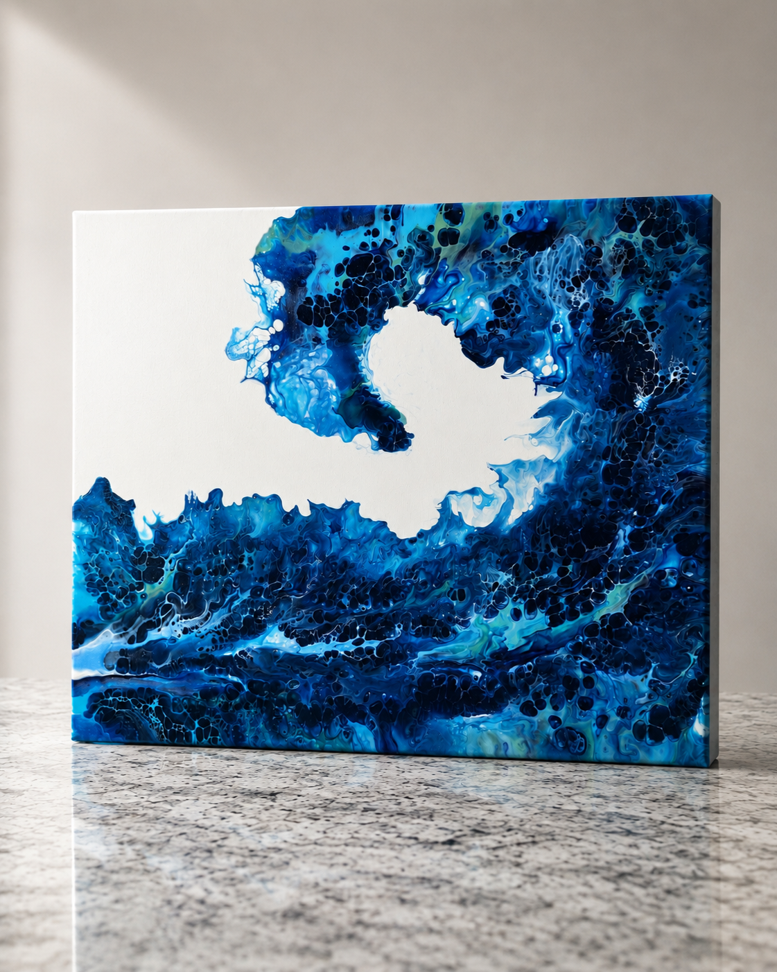 16 x 20 Blue and white wave