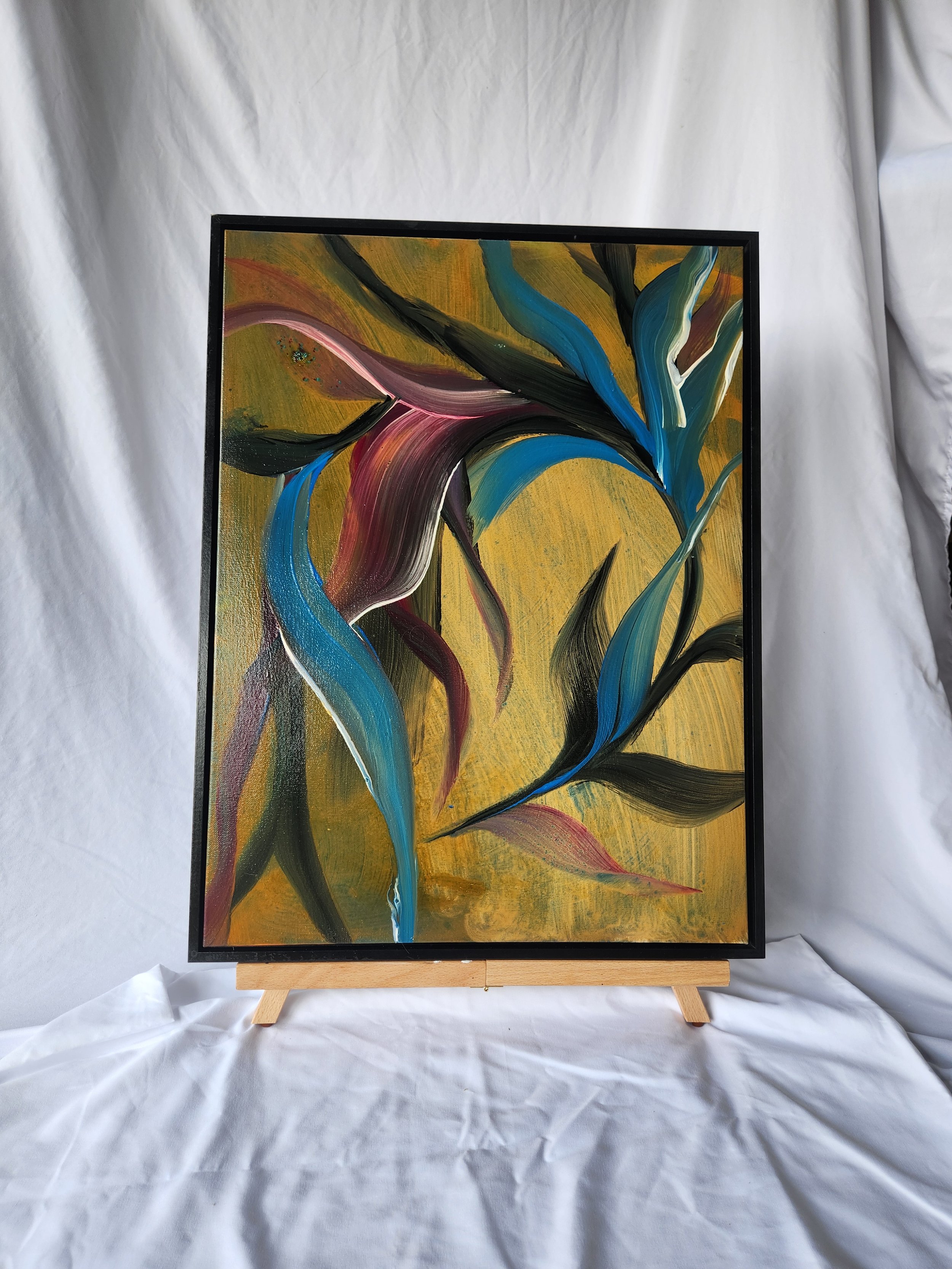 24 x 36 Vibrant Whirlwind Abstract Painting