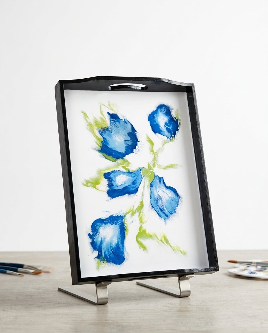 Blue Flower Tray