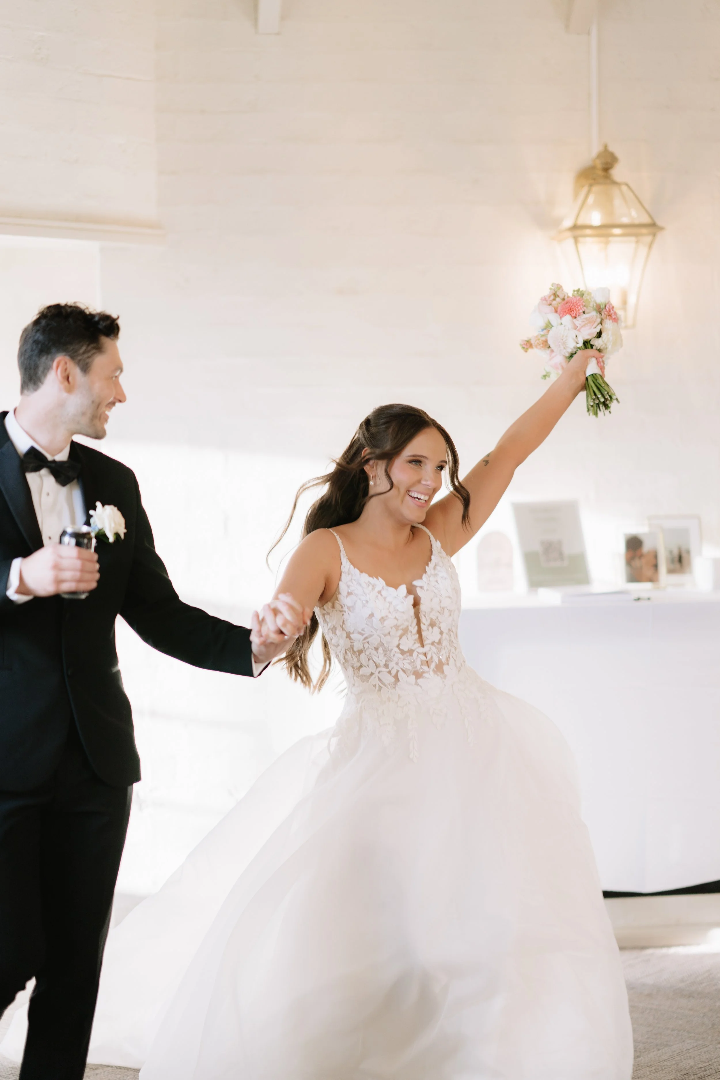 couple celebrating wedding at the lincoln albury wodonga