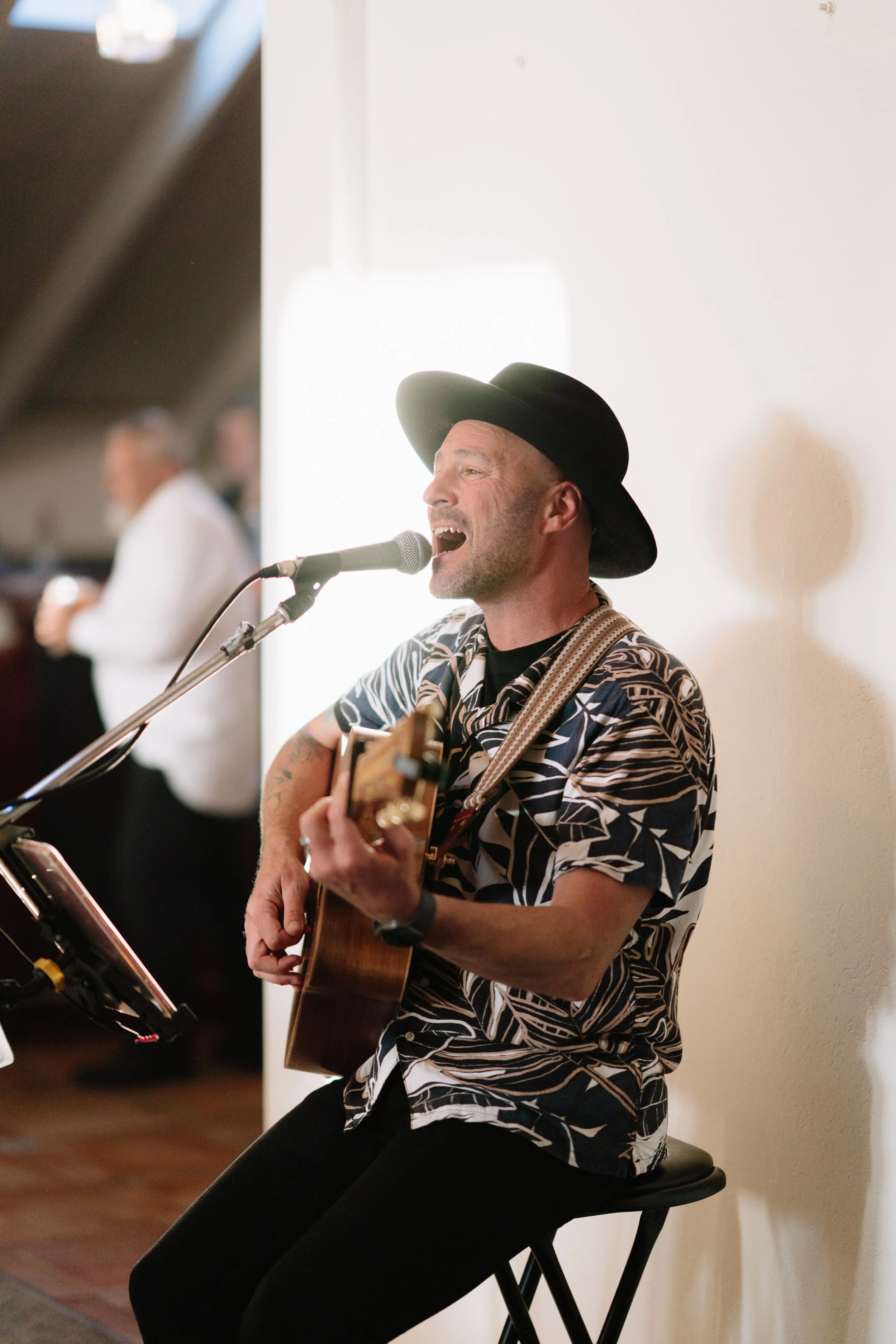 man singing live music at the lincoln