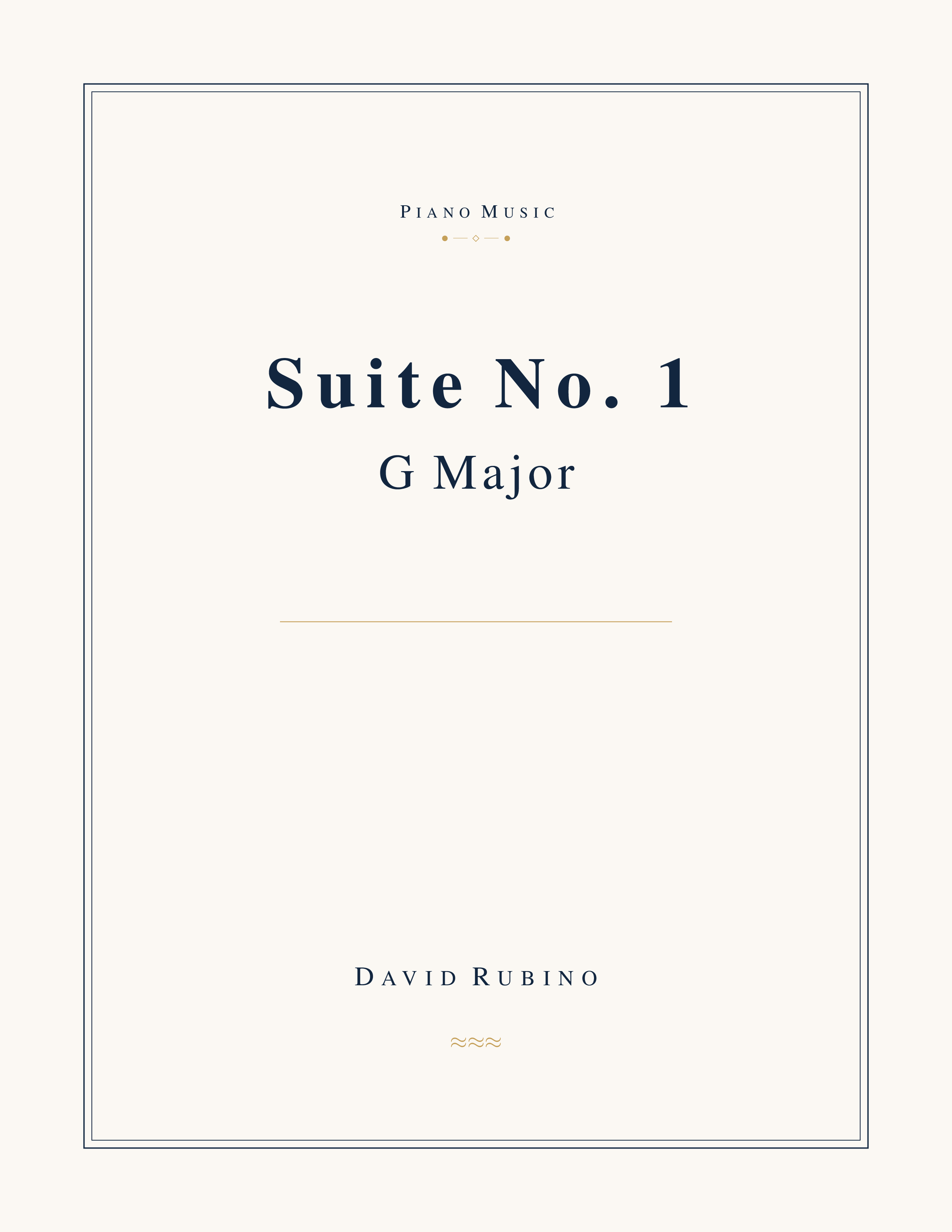 Suite No. 1 in G Major