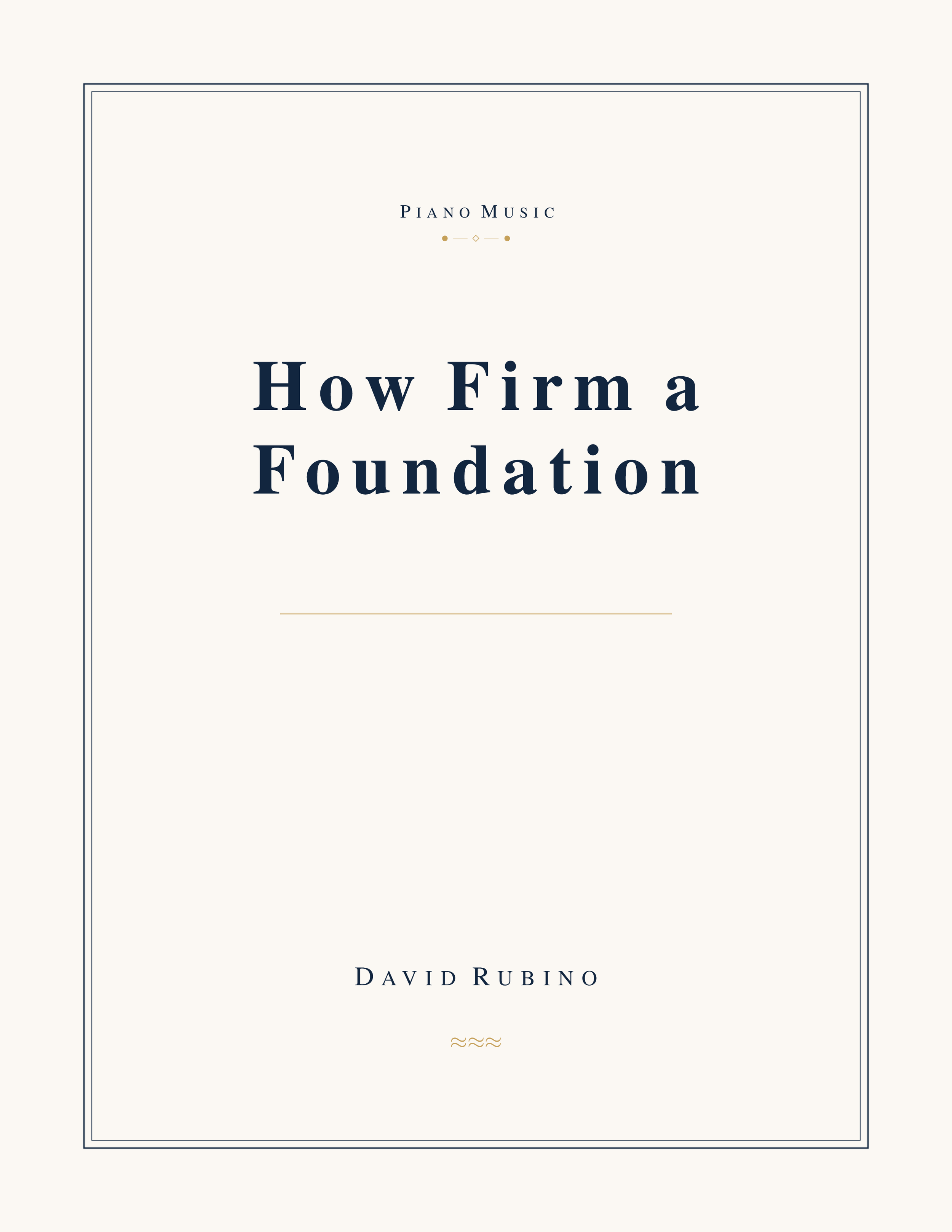 How Firm A Foundation