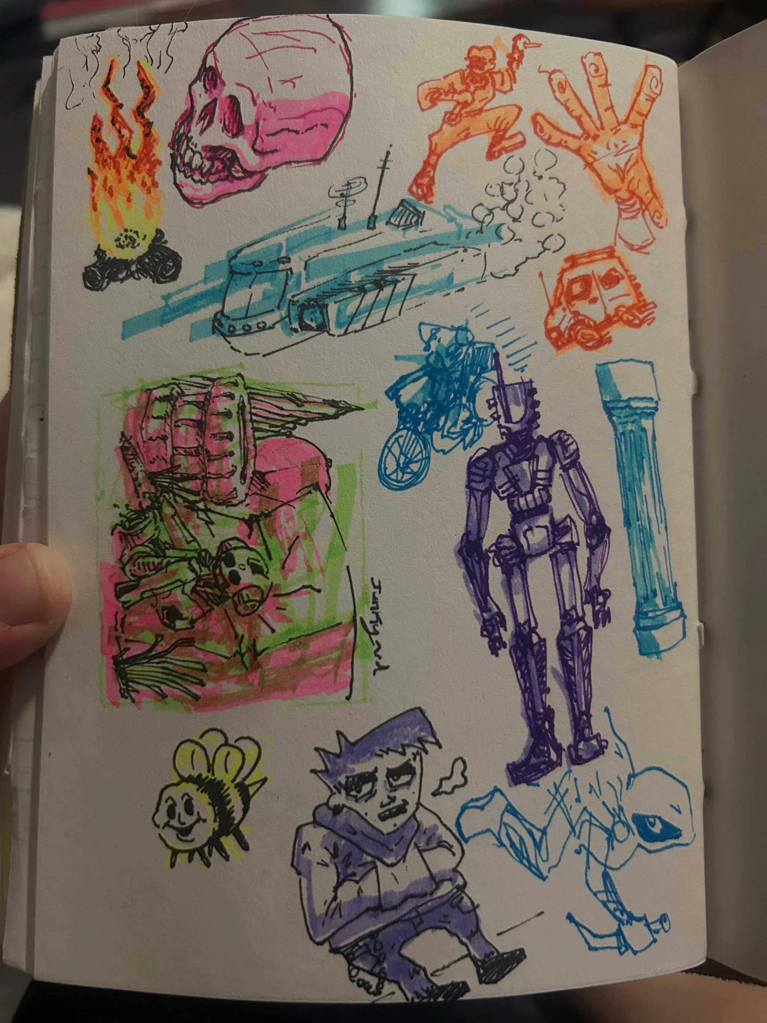 Sketch weekly: week of 6/14/2026

Messing with some colored highlighters for this sketch weekly. Dont ask me why I drew a column.
 
#sketchweekly #sketchbook #illustration #artwork