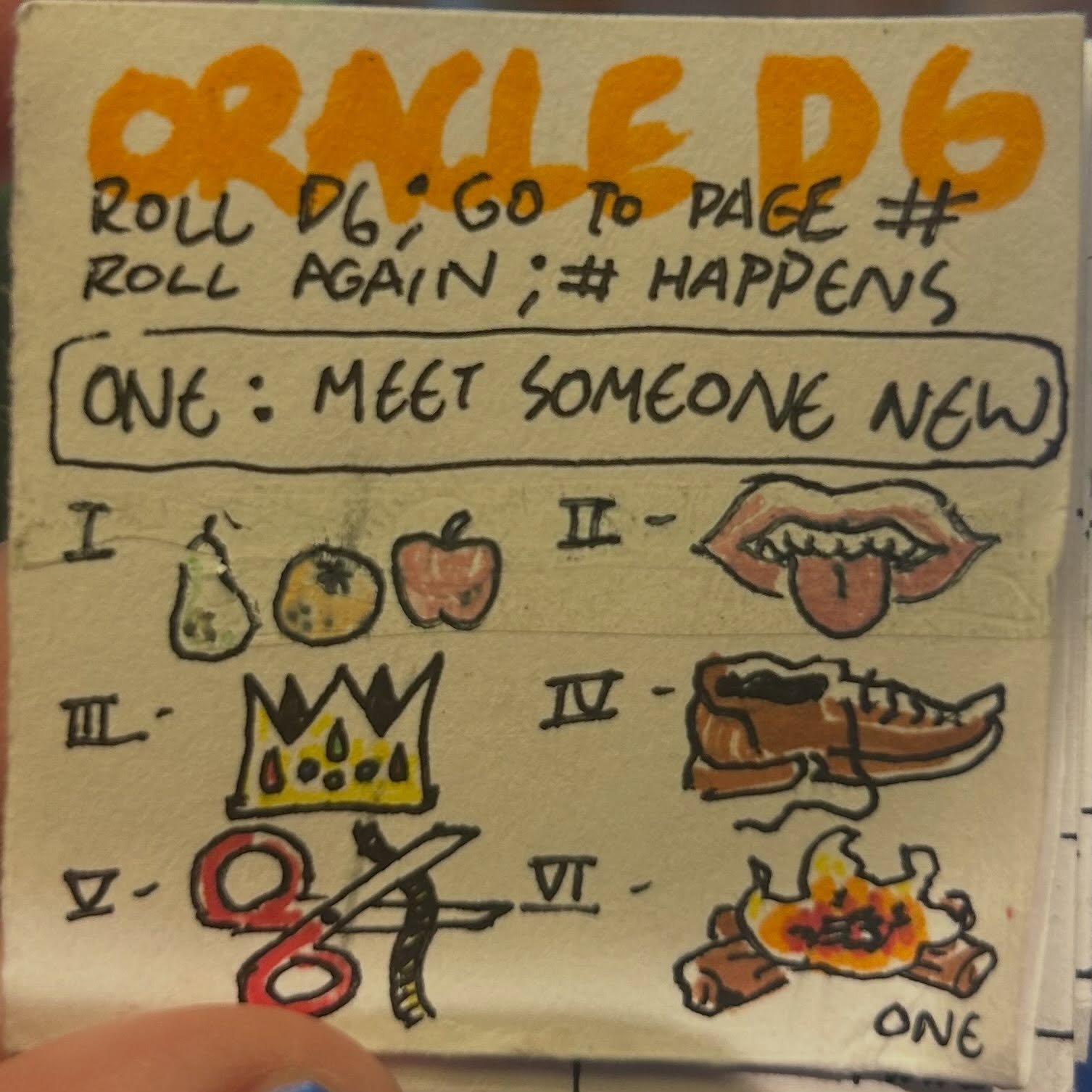 For this weeks #sketchweekly I&rsquo;m at #goplaynw , hanging out and playing games and have made a zine! I may make another, we&rsquo;ll see!

Think of this like a sort of story engine. Whenever you would ask yourself, &ldquo;what happens next?&rdqu