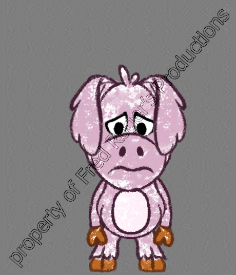Cartoon Cousin - Sad 1. Rigging and animation in Esoteric Spine. Property of Fred Roger's Productions.