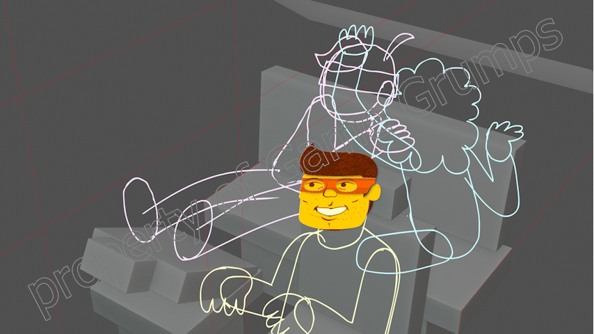I knew the audio for my segment was going to be pretty long, so I went into this project needing to tone down the animation to rely heavily on quick motions and held keys for a majority of the project. You can also see that the Judd head became a loc