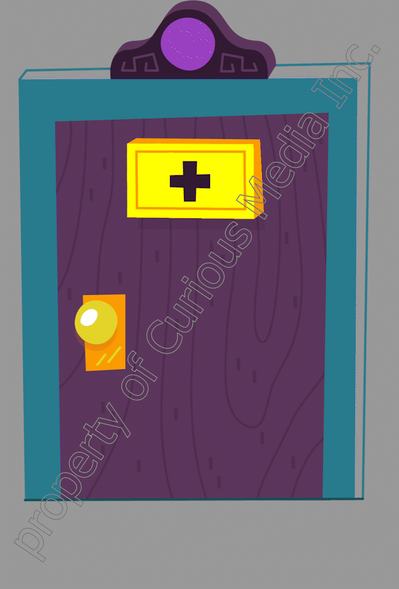Several Door state transitions. Rigging and animation in Esoteric Spine. Property of Curious Media Inc.